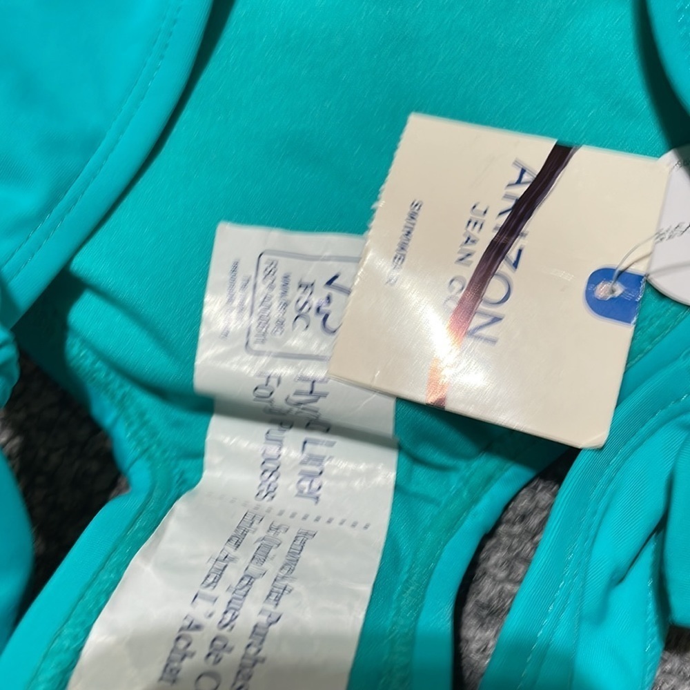 Nwt Arizona swim bottoms green/blue color. Small mark as pictured - Picture 3 of 4